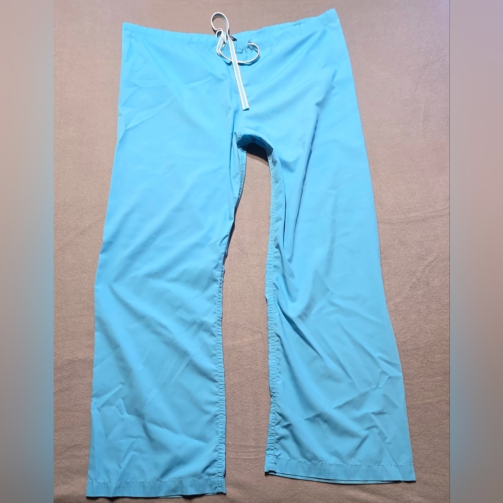Blue Sky Turquoise Wide-Leg Drawstring Pants